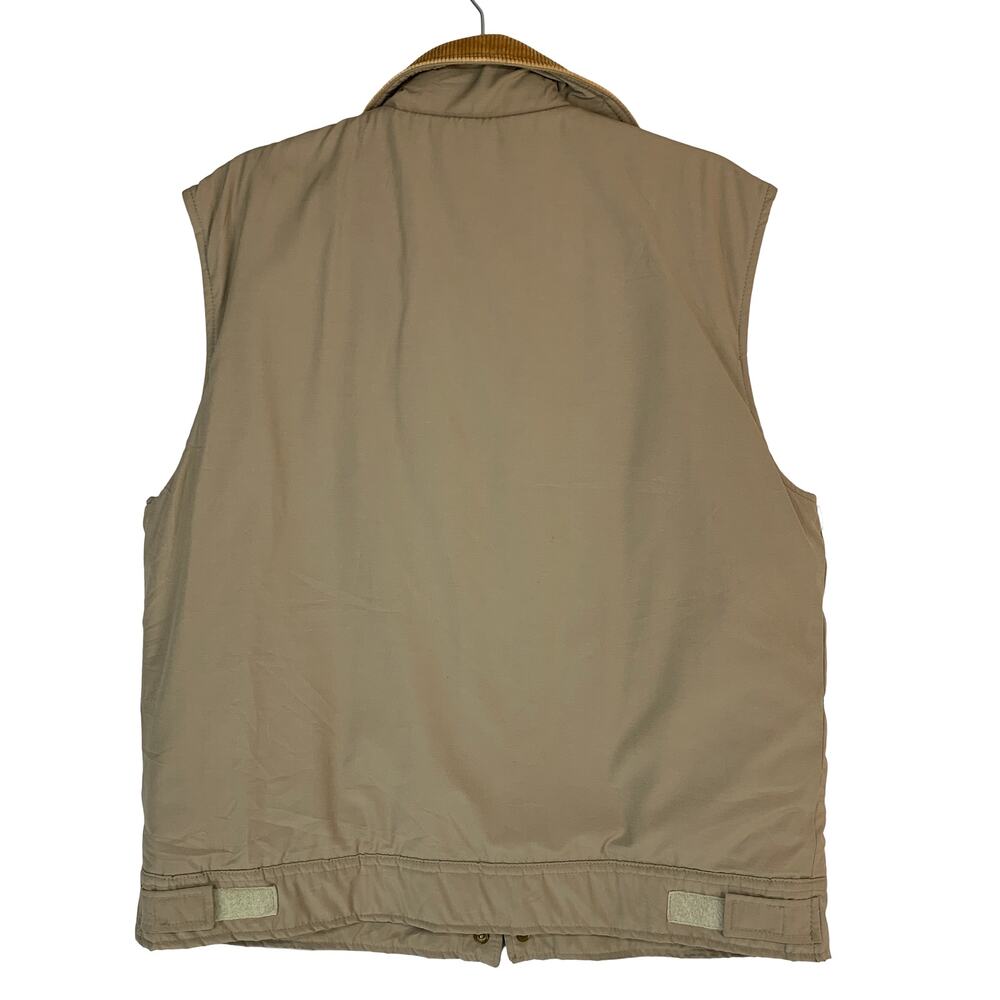 Woolrich Men Insulate Work Vest L Brown 80s Vintage Heritage Utility Corduroy 3M - Picture 11 of 12